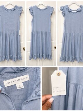 Light Blue Ruffle Dress